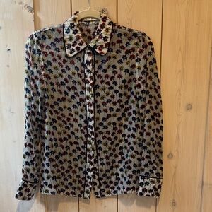 Alice + Olivia Multicolor Floral Blouse